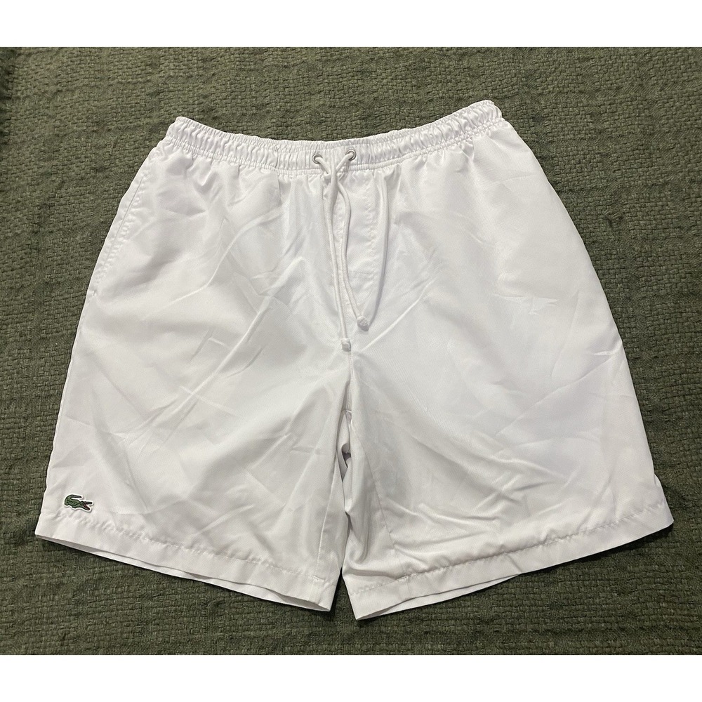 Lacoste Sport Tennis Shorts White. Men's Size 5 Large.